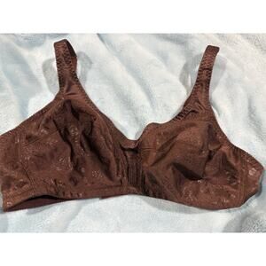 Pink K Bra Size 38 C Full Coverage Brown Lacey Retro Y2K
